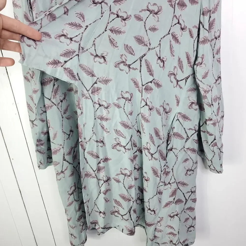 Masai Top Womens M Muted Colors Kimono Pockets Casual Open Front Longline